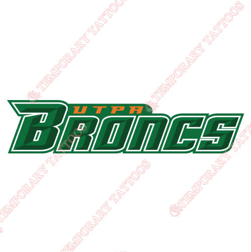 Texas Pan American Broncs Customize Temporary Tattoos Stickers NO.6519
